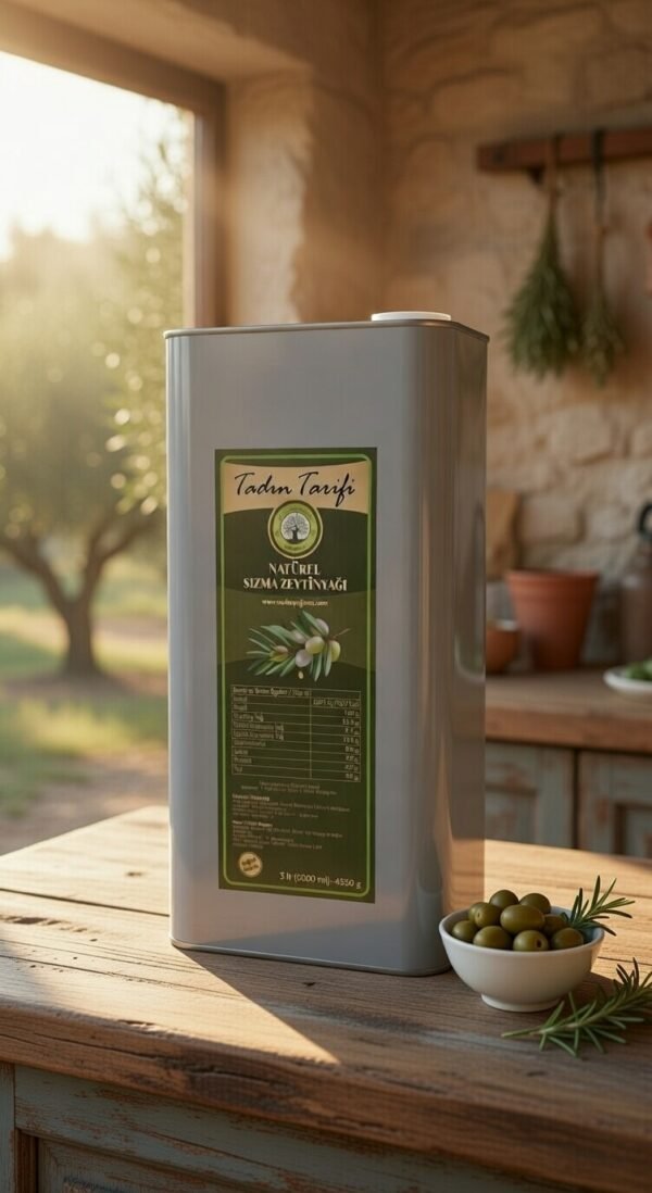 5 Litre Soğuk Sıkım Natürel Sızma Zeytinyağı (Mudanya)